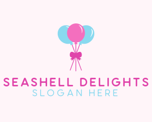 Party Ribbon Balloons logo design