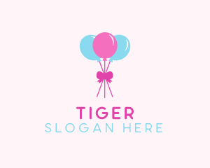 Party Ribbon Balloons logo design