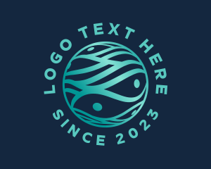 Teal - Abstract Startup Globe logo design