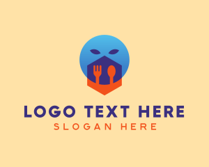 Modern - Food House Face logo design