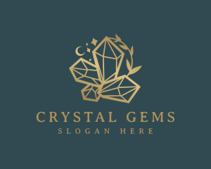 Gold Gemstone Jewelry logo design