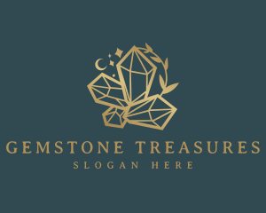 Gold Gemstone Jewelry logo design