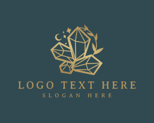 Precious - Gold Gemstone Jewelry logo design