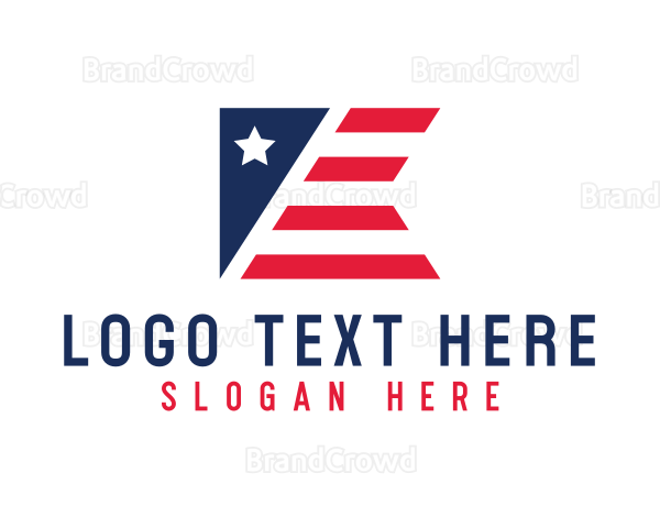 Patriotic American Flag Logo