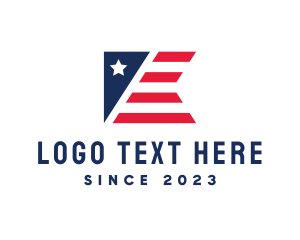 Political - Patriotic American Flag logo design