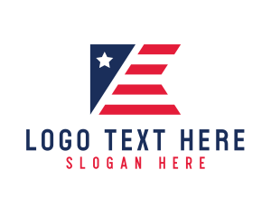 Political - Patriotic American Flag logo design