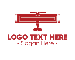 Textile Design - Flying Rug Aircraft logo design