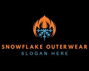 Fire Snowflake Refrigeration logo design