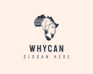 Hair Stylist - Tribal Woman Hairdresser logo design