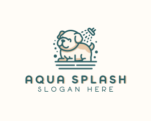 Bathing - Pet Puppy Grooming logo design