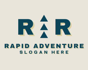 Rafting - Triangle Up Arrows logo design