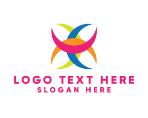 Gender Fluid - Colorful Crescent Shape logo design