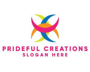 Pride - Colorful Crescent Shape logo design