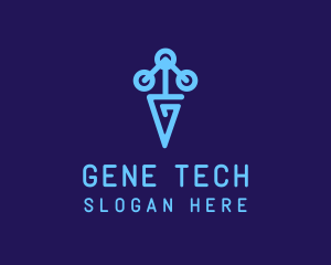 Blue Tech Letter G logo design