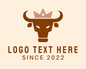 Meat Shop - Crown Cattle Bull logo design