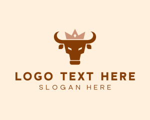 Cattle - Crown Cattle Bull logo design