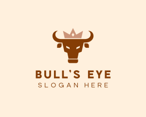 Crown Cattle Bull logo design