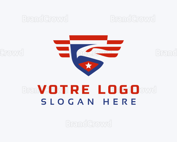 USA Eagle Bird Shield Logo