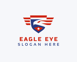 USA Eagle Bird Shield logo design