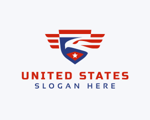 USA Eagle Bird Shield logo design