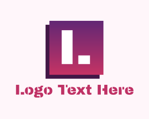 Stencil - Gradient Stencil Letter logo design