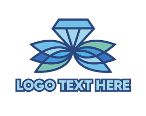 Diamond - Colorful Diamond Leaf logo design