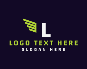 Mover - Wings Logistics Cargo Mover logo design