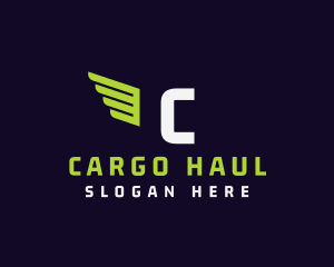 Wings Logistics Cargo Mover logo design