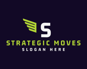 Wings Logistics Cargo Mover logo design