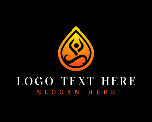 Healing - Yoga  Healing Meditation logo design