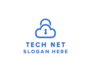 Net - Blue Safe Cloud logo design