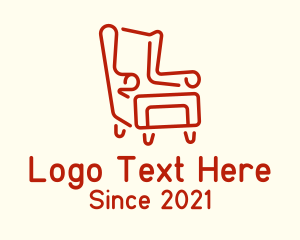 Home Decor - Rolled Armchair Outline logo design