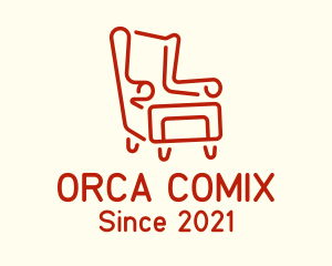 Furniture Shop - Rolled Armchair Outline logo design
