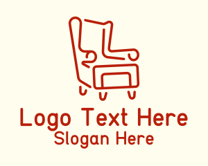 Rolled Armchair Outline Logo