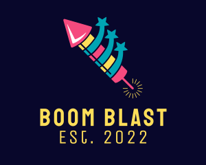 Explosive Rocket Fireworks  logo design