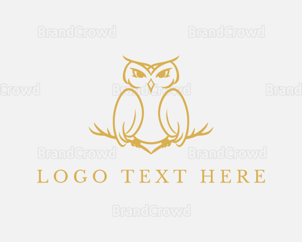 Owl Animal Monoline Logo