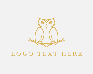 Animal - Owl Animal Monoline logo design