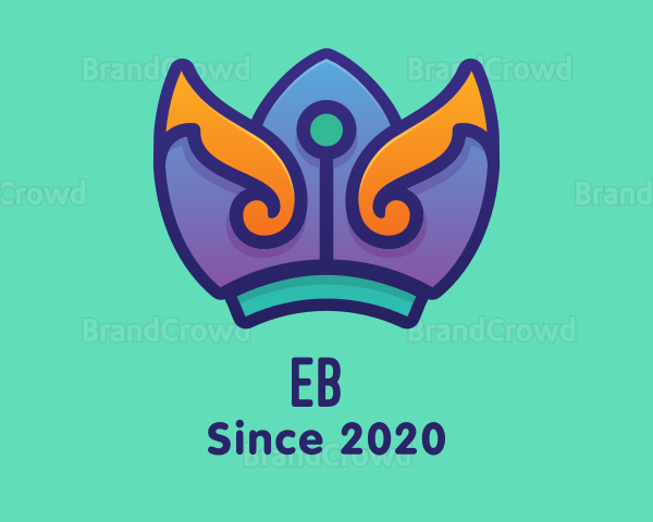 Royal Purple Crown Headdress Logo