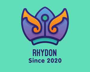 King - Royal Purple Crown Headdress logo design