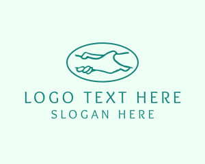 Help - Helping Hand Badge logo design