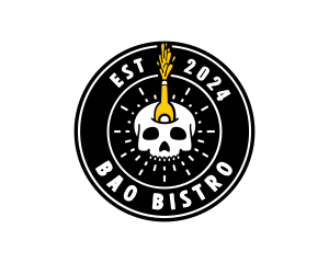 Liquor Skull Bistro logo design