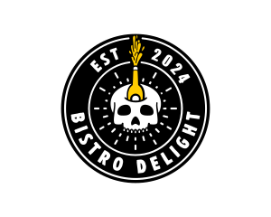 Liquor Skull Bistro logo design