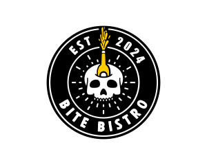 Liquor Skull Bistro logo design