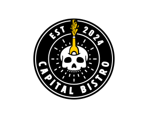 Liquor Skull Bistro logo design