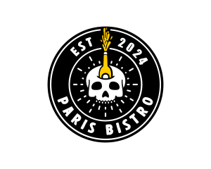 Liquor Skull Bistro logo design