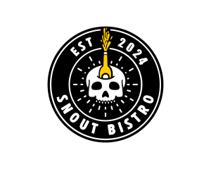 Liquor Skull Bistro logo design