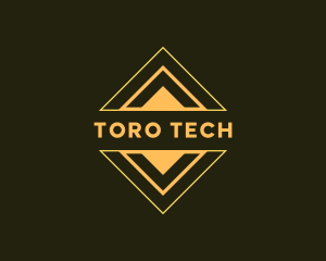 Futuristic Tech Diamond logo design