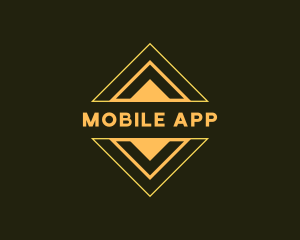 App - Futuristic Tech Diamond logo design