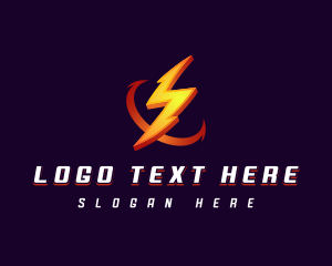 Electric Power Thunder Energy logo design