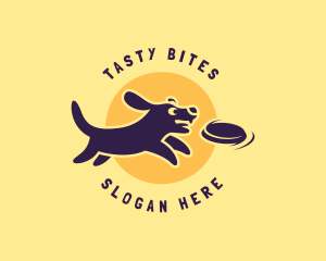 Canine - Cute Dog Frisbee logo design